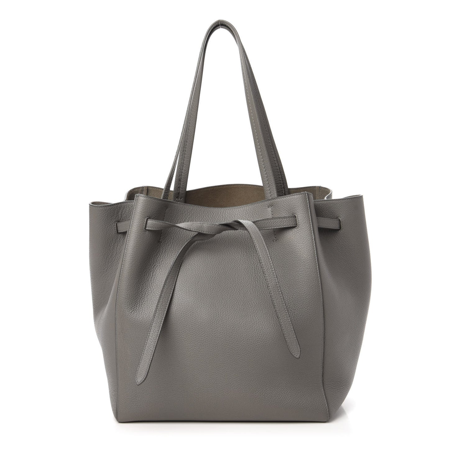 Soft Grained Calfskin Small Belt Cabas Phantom Grey