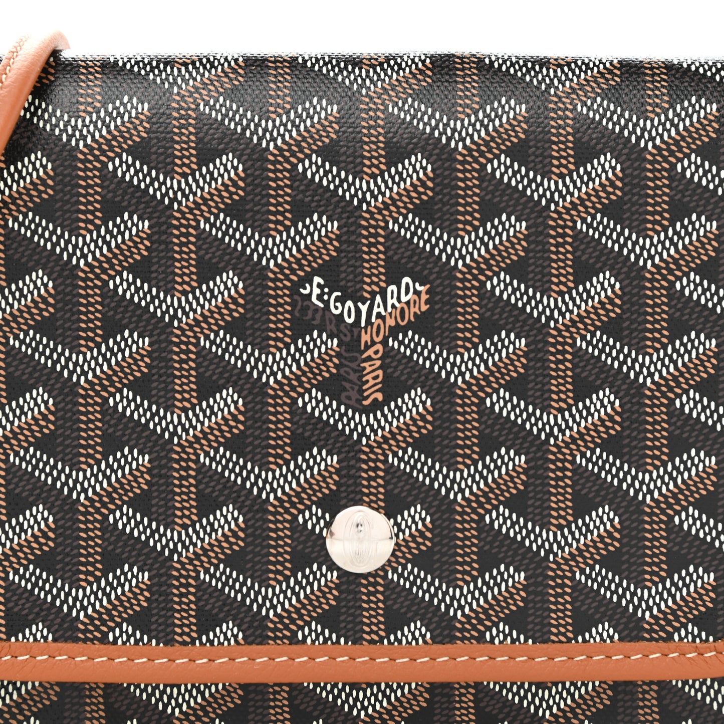 Goyardine Plumet Wallet Clutch Black Gold