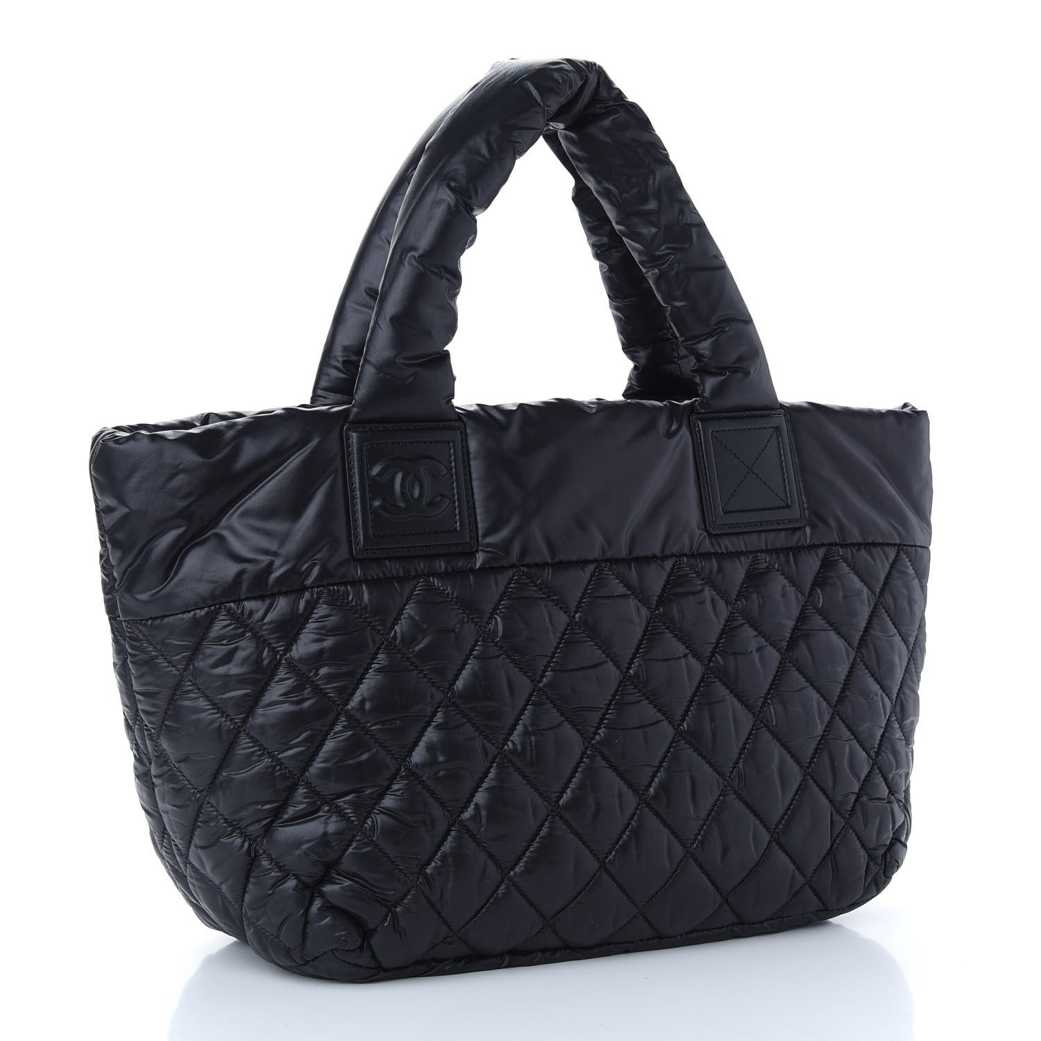 Chanel Nylon Quilted Small Coco Cocoon Tote Black 4 of 10