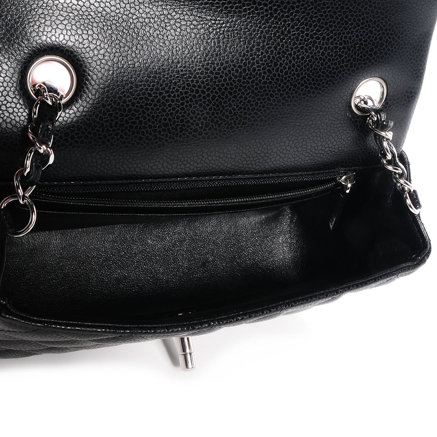 Caviar Quilted Mini Flap Black