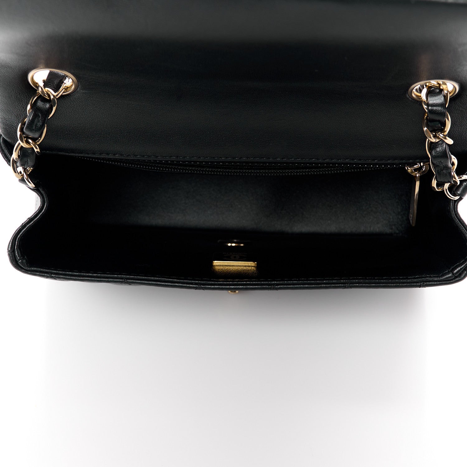 Chanel Lambskin Quilted Mini Rectangular Flap Black 5 of 12