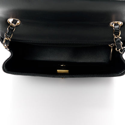 Chanel Lambskin Quilted Mini Rectangular Flap Black 5 of 12