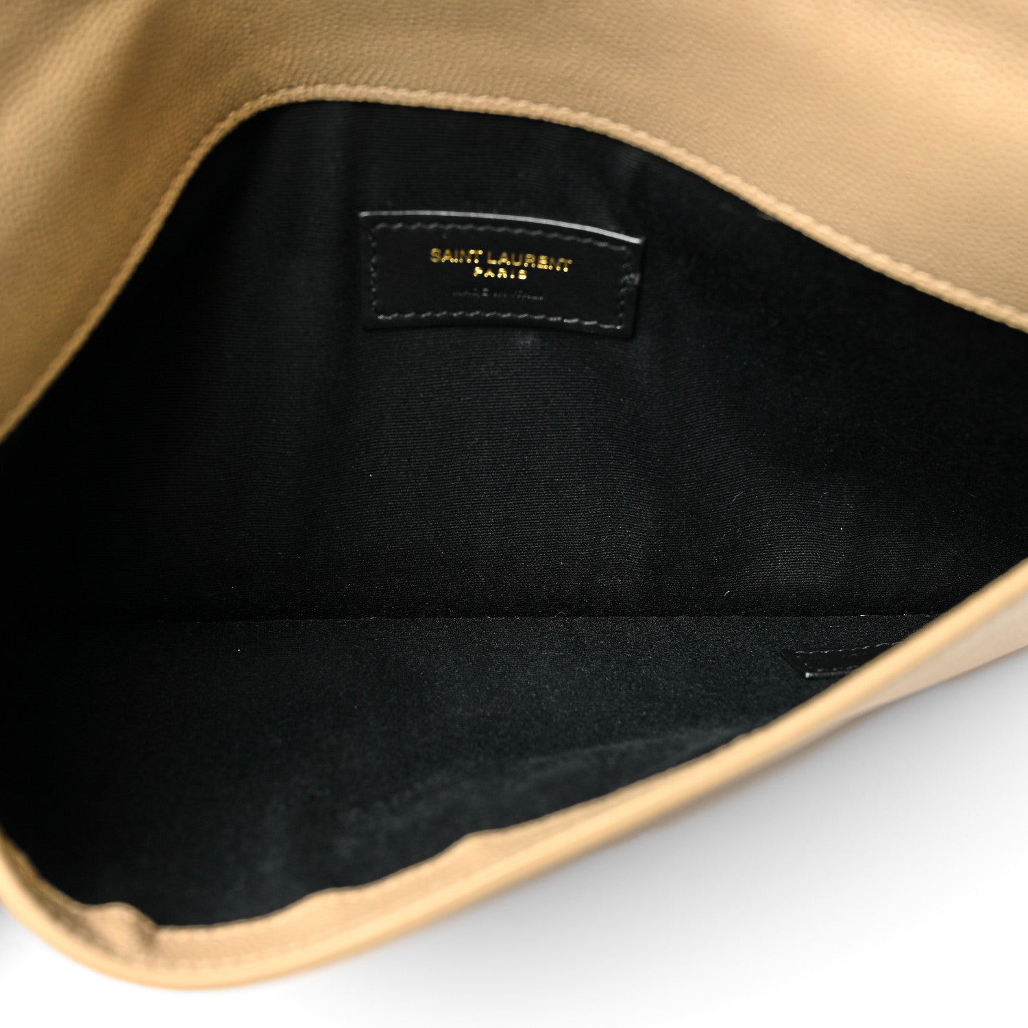 Saint Laurent Grain De Poudre Uptown Pouch Dark Latte 5 of 7