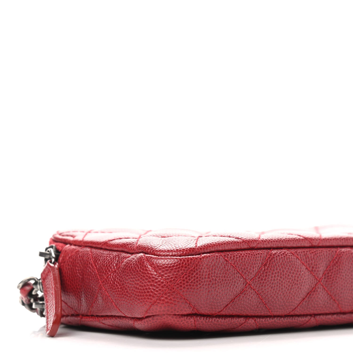 Chanel Caviar Quilted Small Clutch With Chain Red 9 of 10