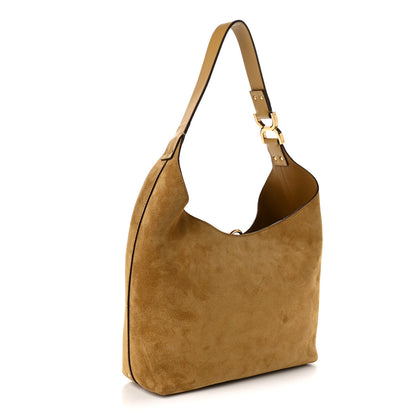 Chloe Suede Calfskin Small Marcie Hobo Bag Gold Khaki 3 of 10
