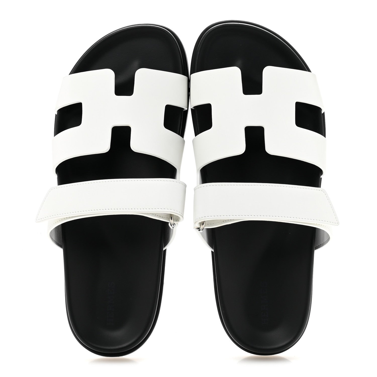 Hermes Calfskin Womens Chypre Sandals 41 White 2 of 10