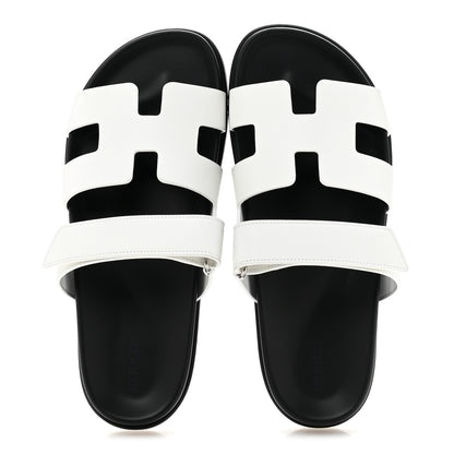 Hermes Calfskin Womens Chypre Sandals 41 White 2 of 10