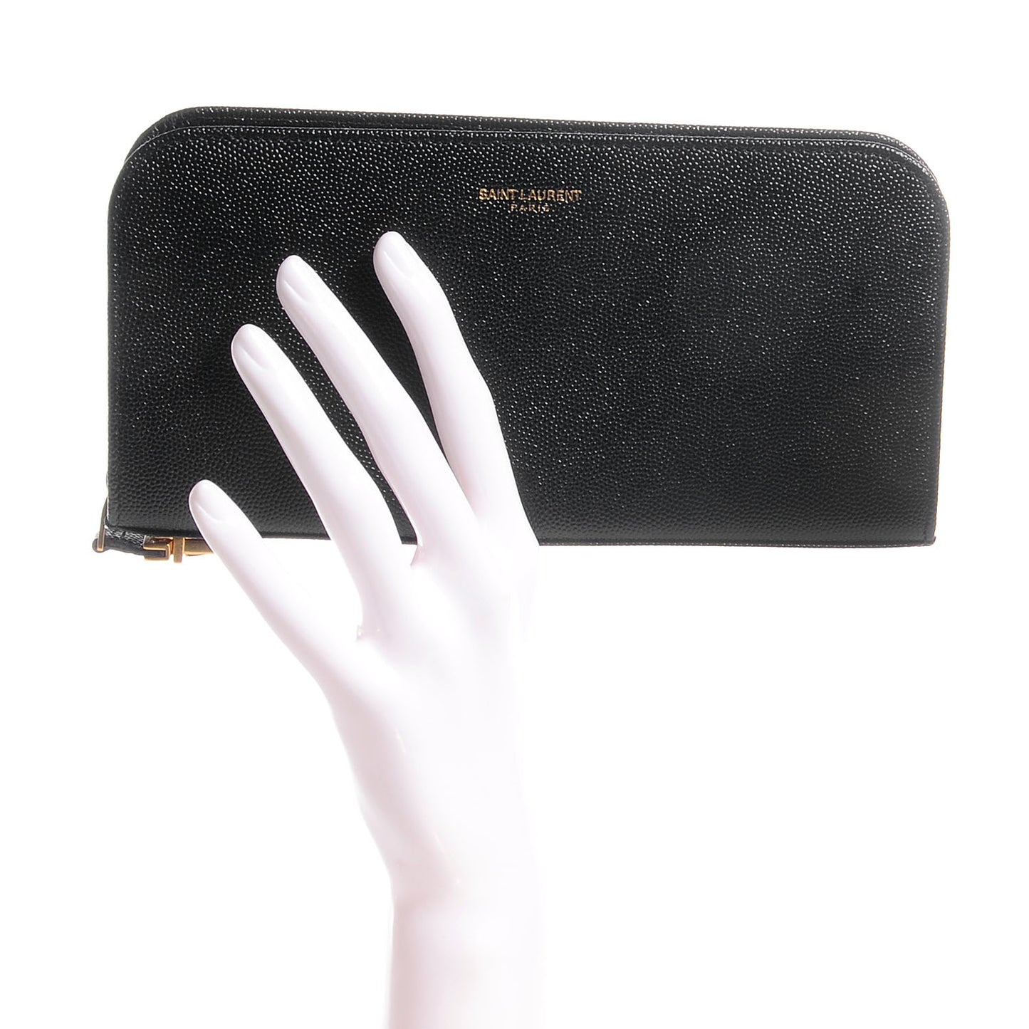 Grain De Poudre Classic Zip Around Wallet Nero Black