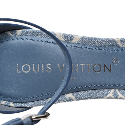 Louis Vuitton Denim Monogram Silhouette Sandals 39 Blue 6 of 9
