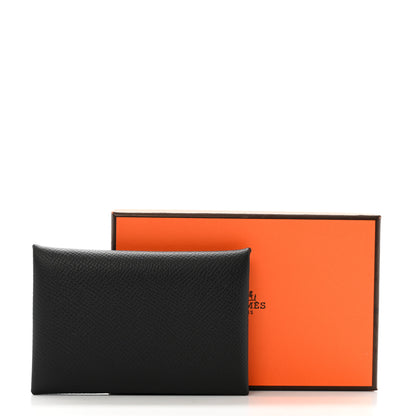 Hermes Epsom Calvi Card Case Black 8 of 8