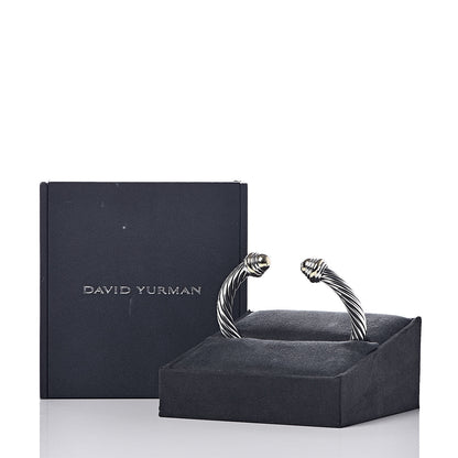 David Yurman Sterling Silver 14K Yellow Gold 7mm Cable Classics Bracelet 5 of 5