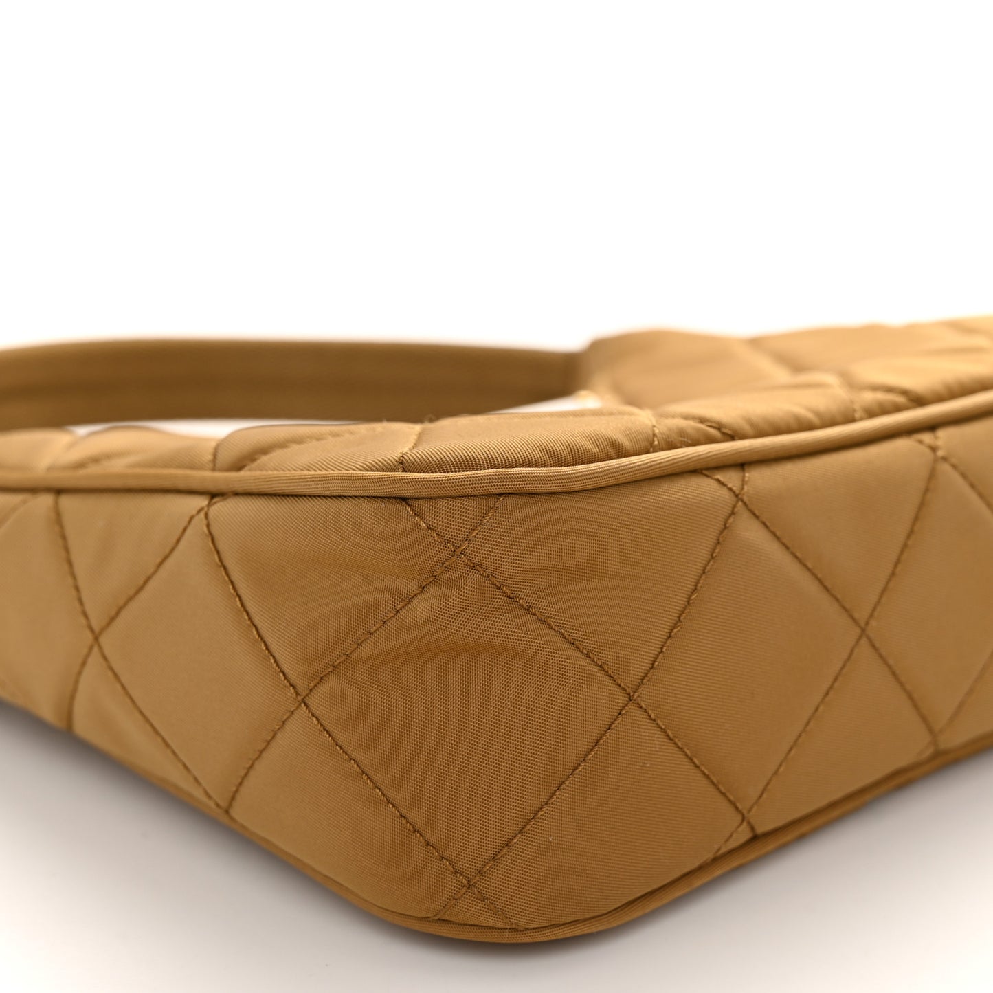 Tessuto Nylon Stitched Shoulder Bag Tobacco