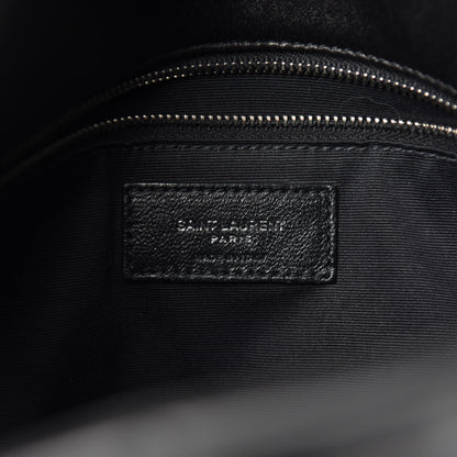 Saint Laurent Lambskin Quilted Medium Loulou Puffer Monogram Chain Satchel Black 8 of 11