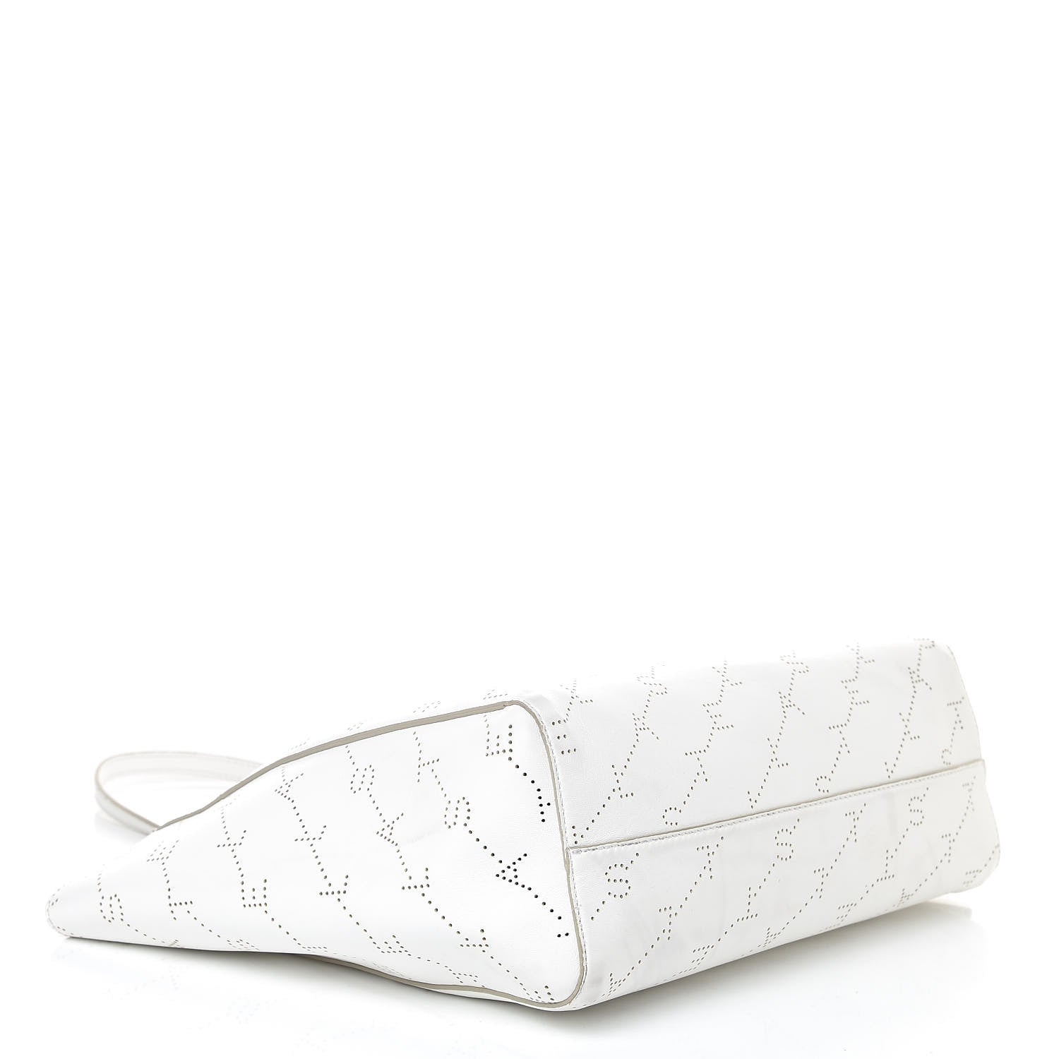 Stella McCartney Eco Alter Nappa Perforated Logo Tote Optical White 4 of 14