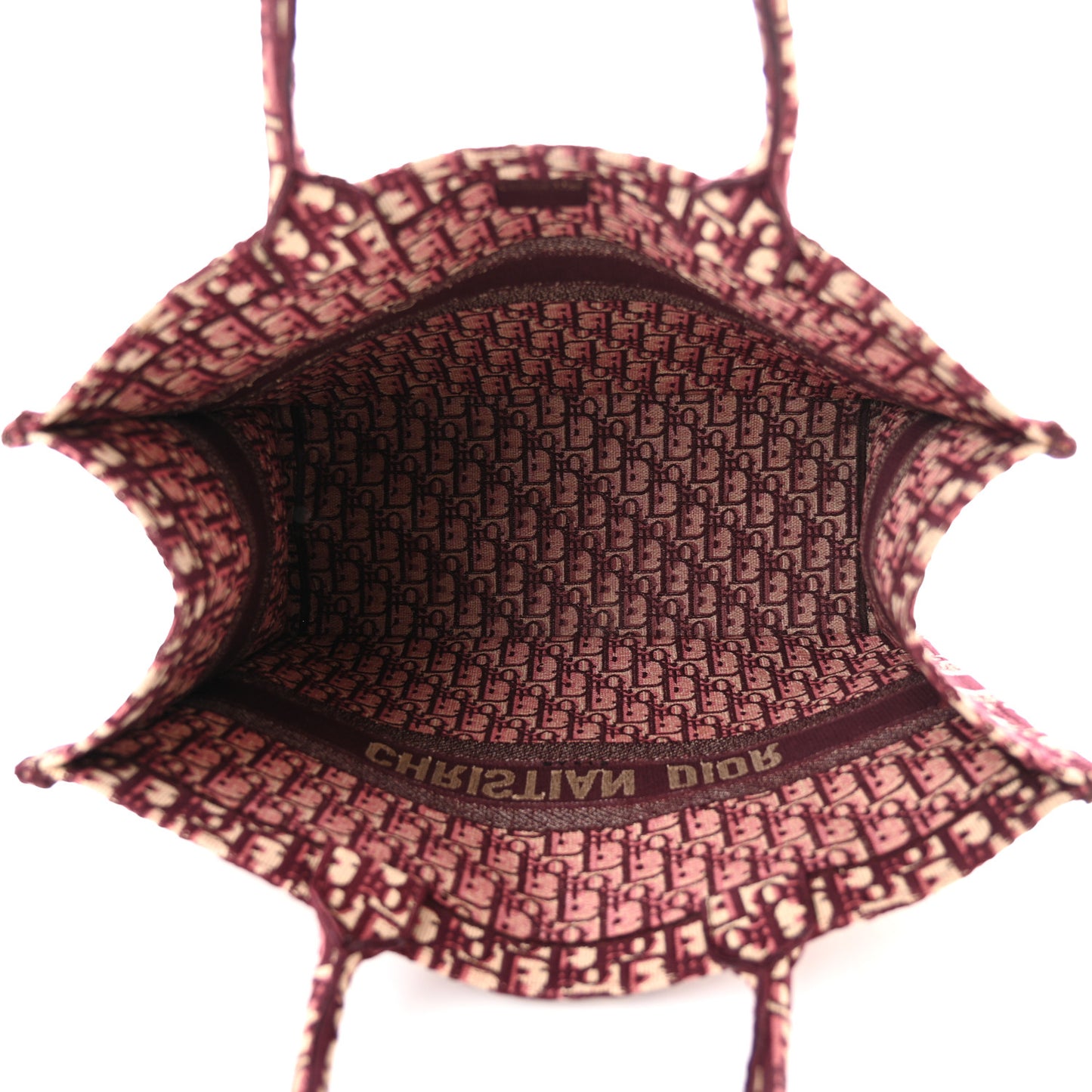 Oblique Large Book Tote Burgundy Multicolor