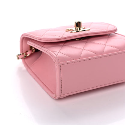 Chanel Lambskin Quilted Mini Trendy CC Clutch With Chain Pink 11 of 13