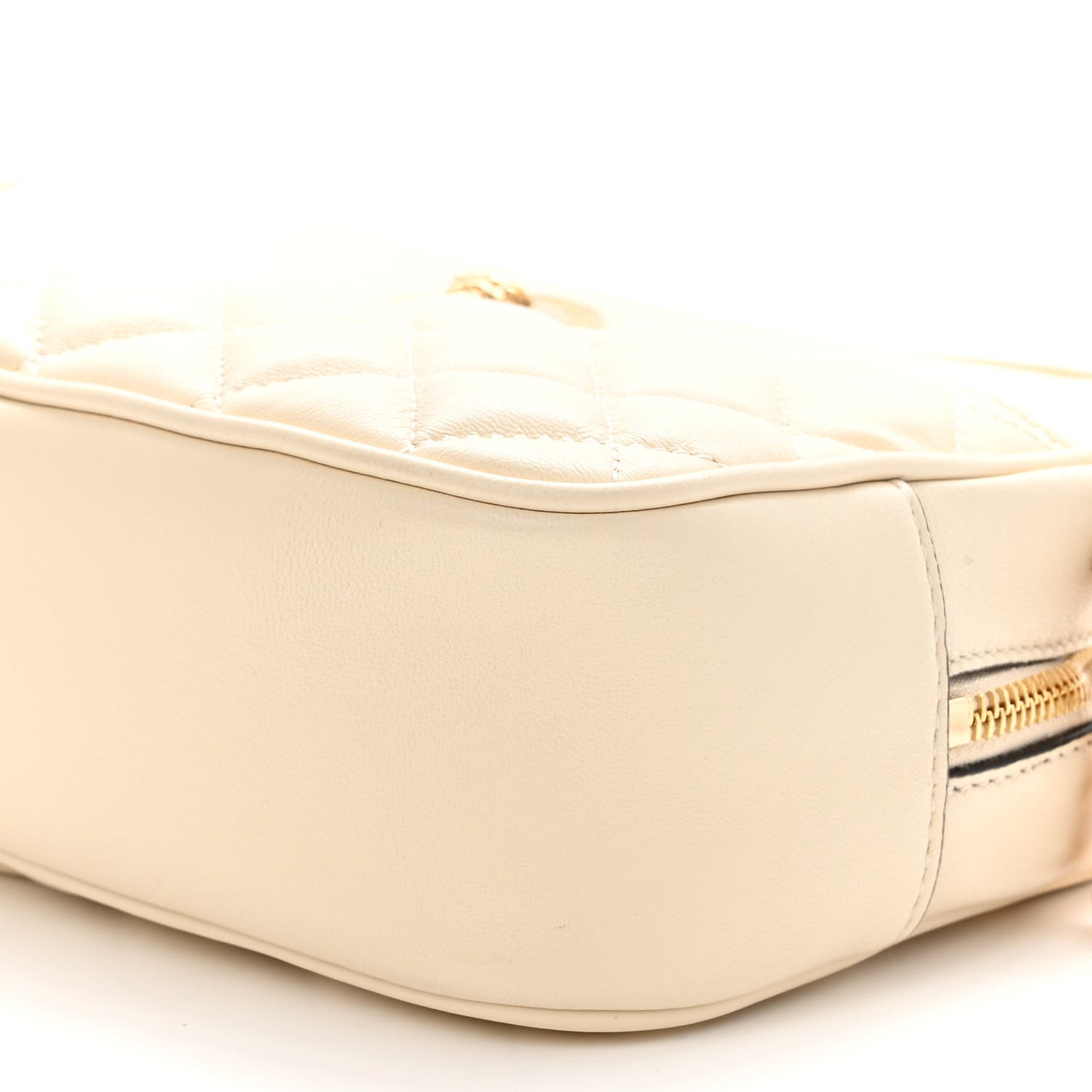 Nappa Quilted Medusa Camera Bag Beige