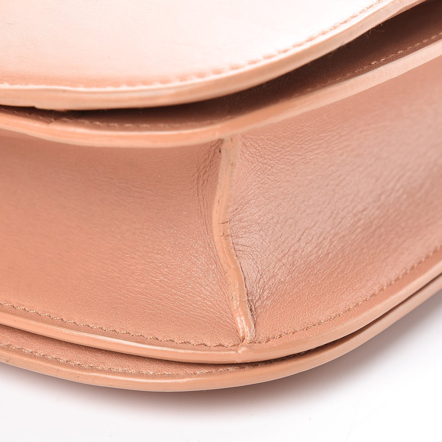 Box Calfskin Medium Classic Box Flap Bag Nude