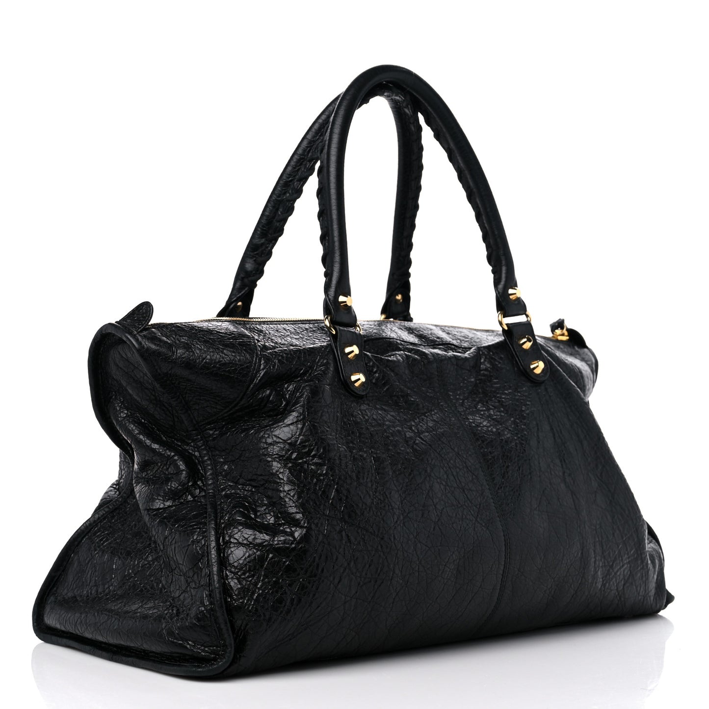 Agneau Classic Gold Hardware Work Black