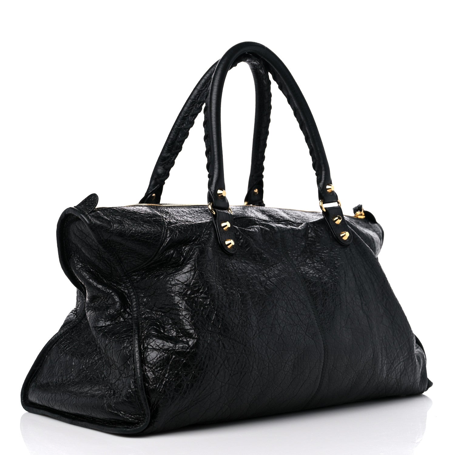 Balenciaga Agneau Classic Gold Hardware Work Black 3 of 14