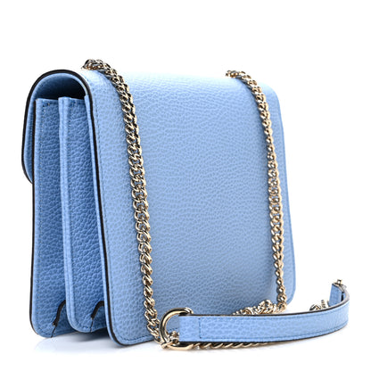 Gucci Dollar Calfskin Small Interlocking G Shoulder Bag Mineral Blue 3 of 11