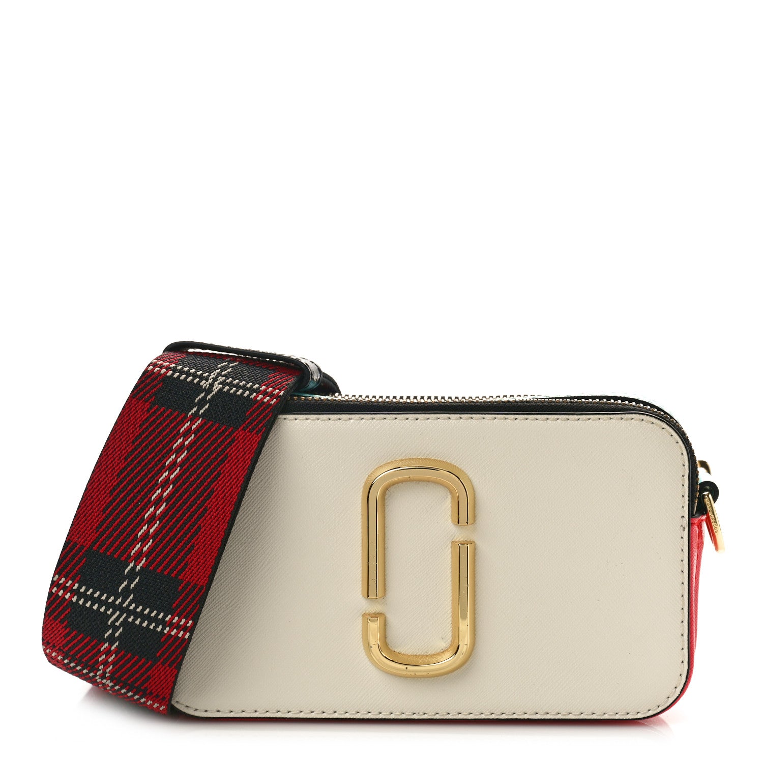 Marc Jacobs Saffiano Small Snapshot Camera Bag Porcelain Multi 1 of 9