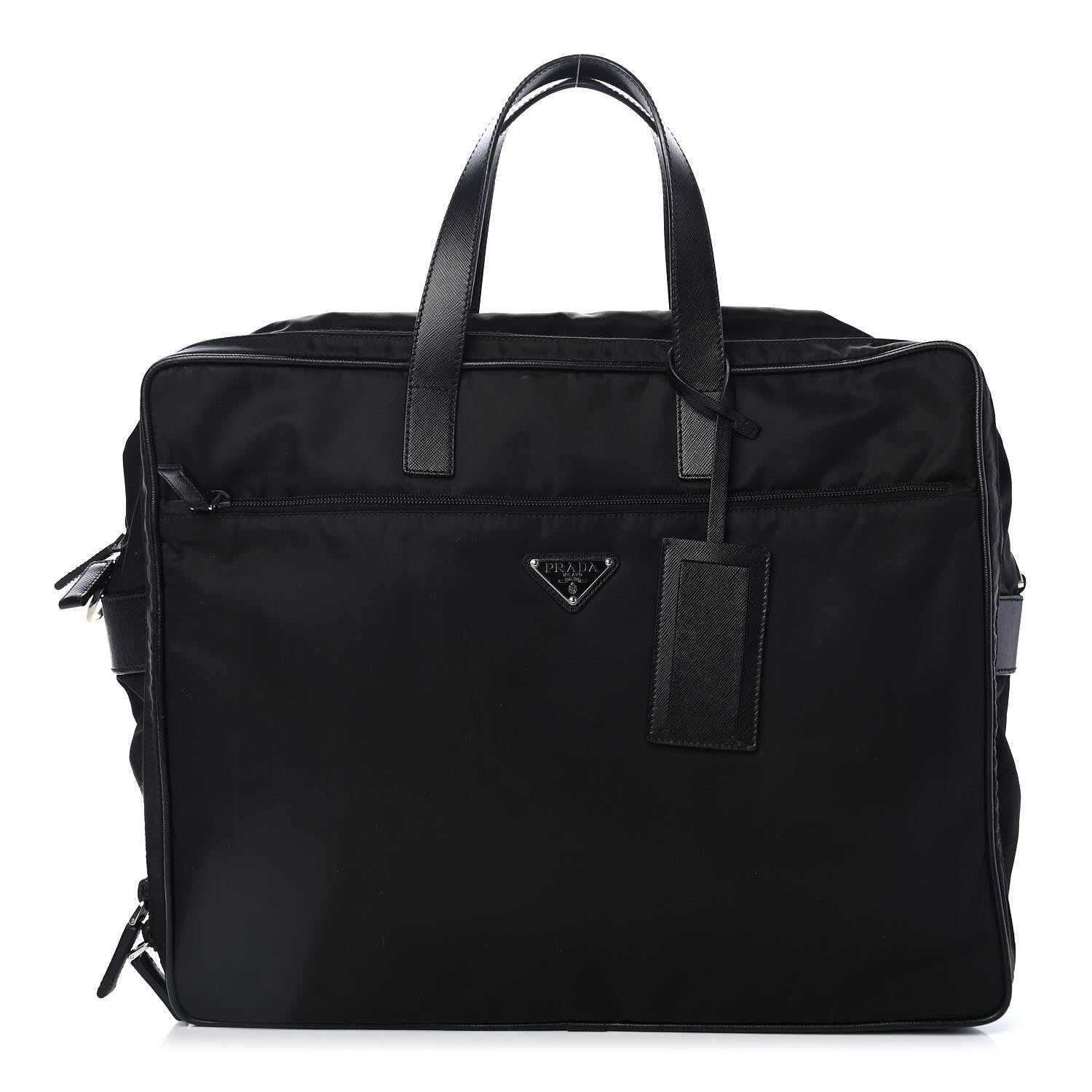 Prada Tessuto Nylon Saffiano Briefcase Black 1 of 5