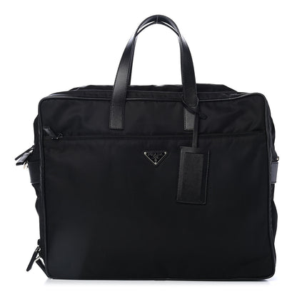 Prada Tessuto Nylon Saffiano Briefcase Black 1 of 5