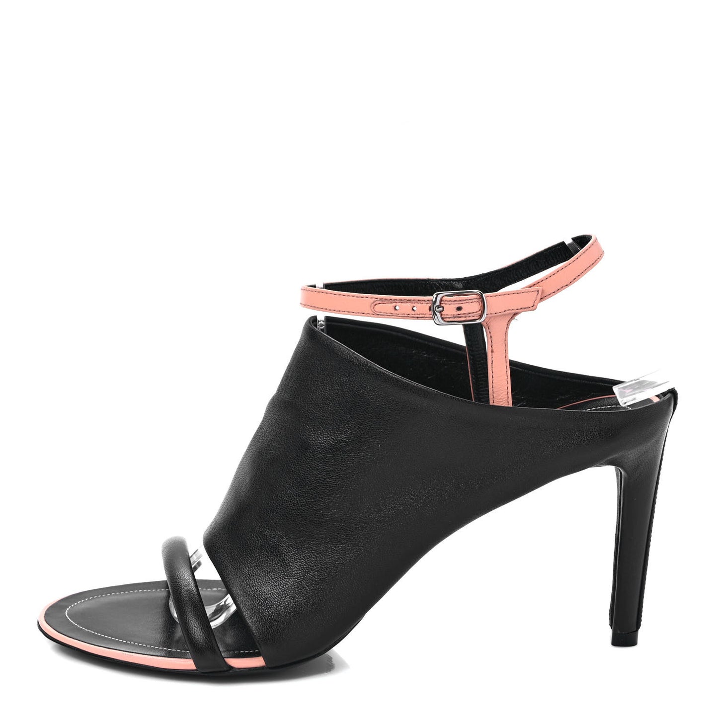 Lambskin Bi-Color Open Toe Glove Sandal 39 Ink Pink