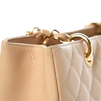 Chanel Caviar Quilted Grand Shopping Tote GST Beige Clair 8 of 16