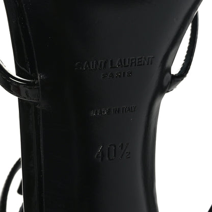 Saint Laurent Patent Cassandra 100 Ankle Strap Sandals 40.5 Black 7 of 7