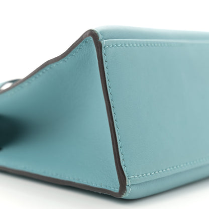 Hermes Swift Kelly Pochette Clutch Bleu Saint Cyr 9 of 13