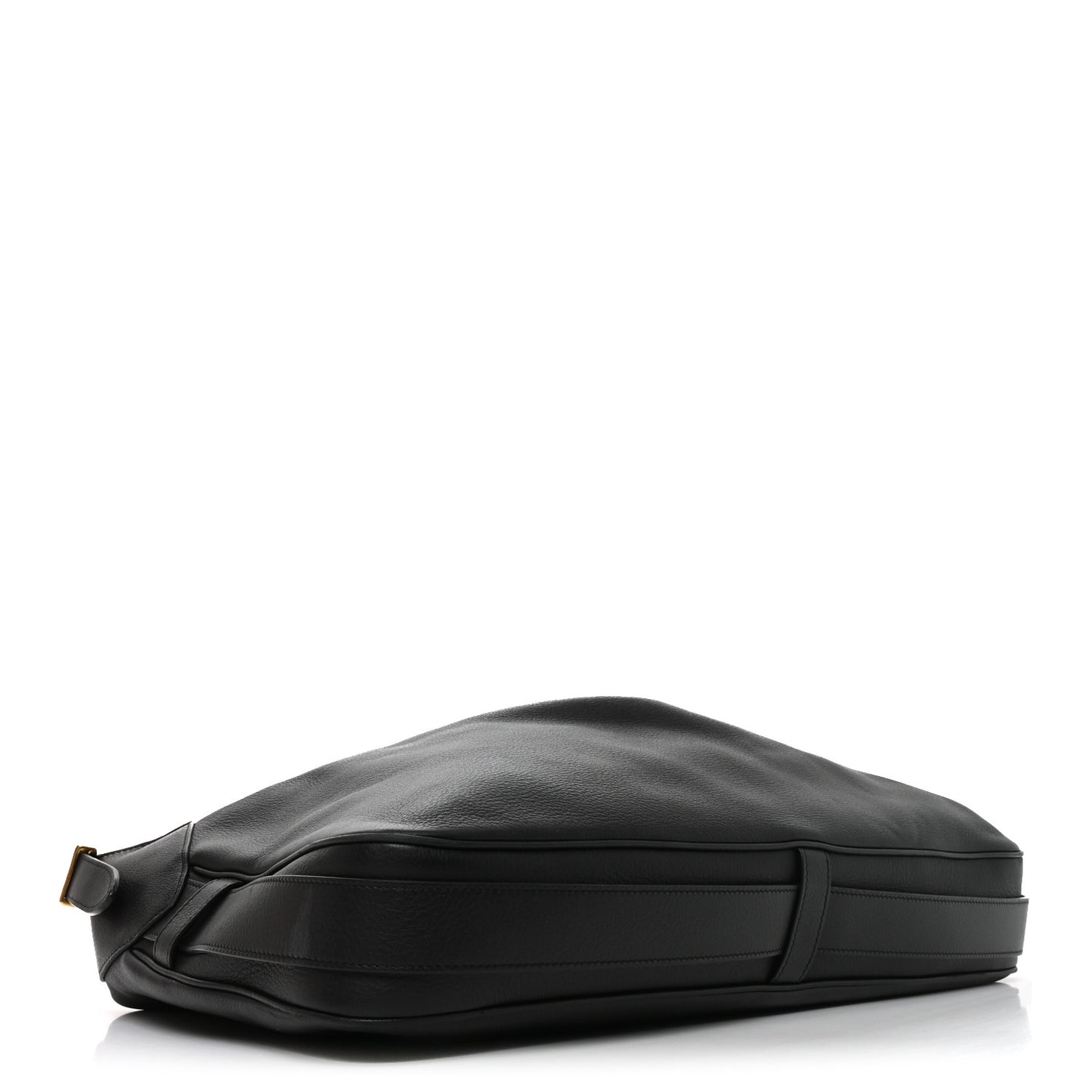 Supple Calfskin Large Romy Shoulder Bag Black Black