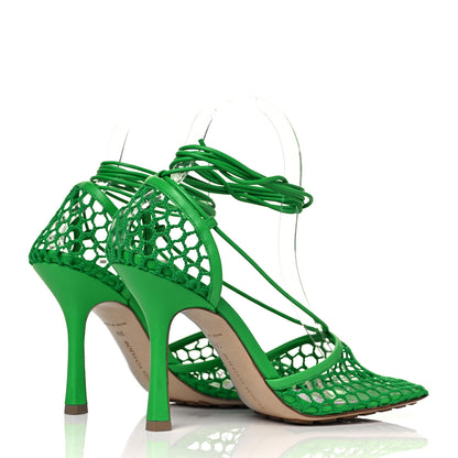 Bottega Veneta Mesh Nappa Stretch Ankle Tie 90mm Sandals 39 Grass 4 of 7