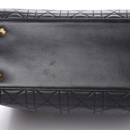 Christian Dior Lambskin Cannage Medium Lady Dior Black 11 of 12