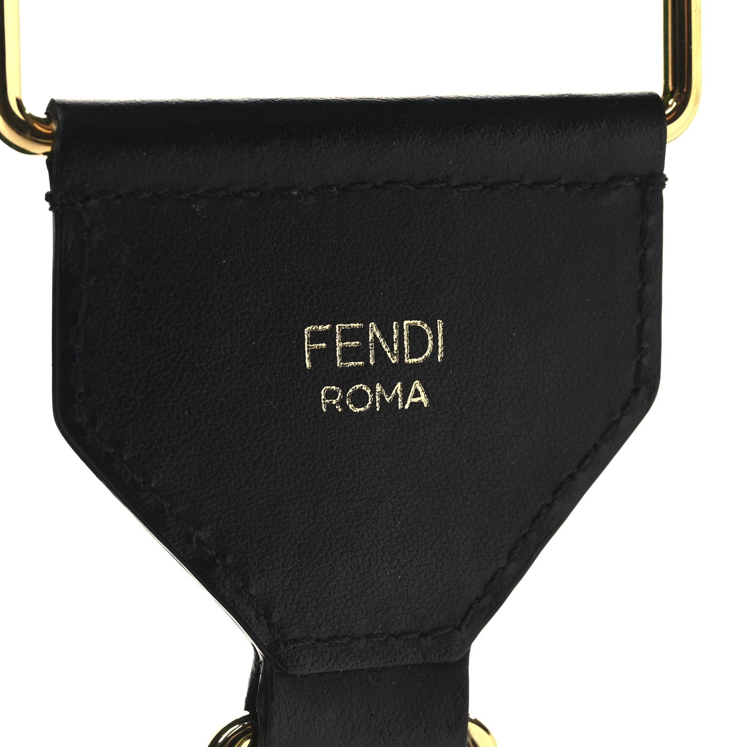 Fendi Cannete Ribbon Poly Vitello Century Logo Adjustable Strap You Rosa Antico Verde Black 4 of 5