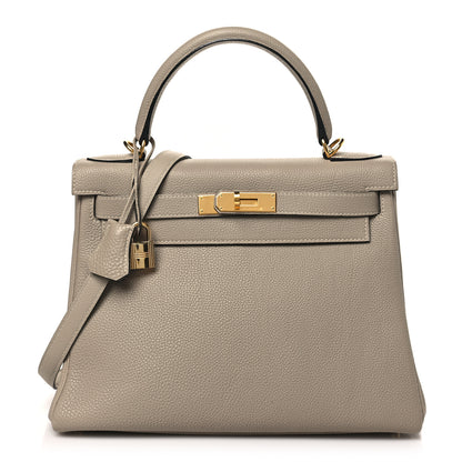 Hermes Togo Kelly Retourne 28 Gris Tourterelle 1 of 11
