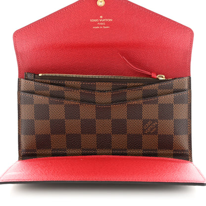 Louis Vuitton Damier Ebene Josephine Wallet Red 6 of 15
