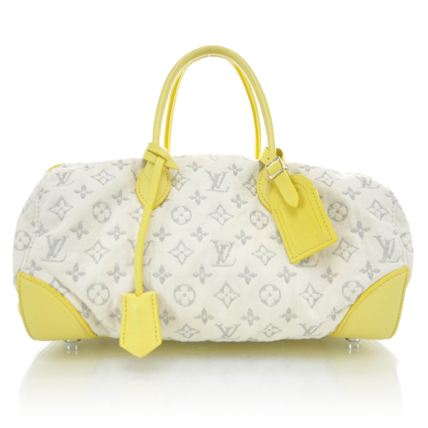 Louis Vuitton Monogram Denim Speedy Round Yellow 1 of 13