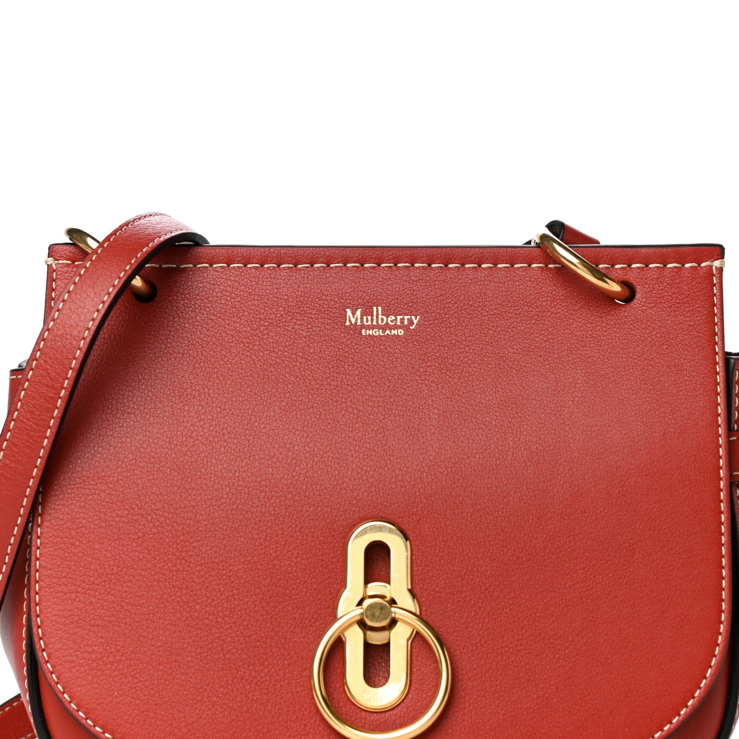 Silky Calfskin Amberley Small Satchel Rust