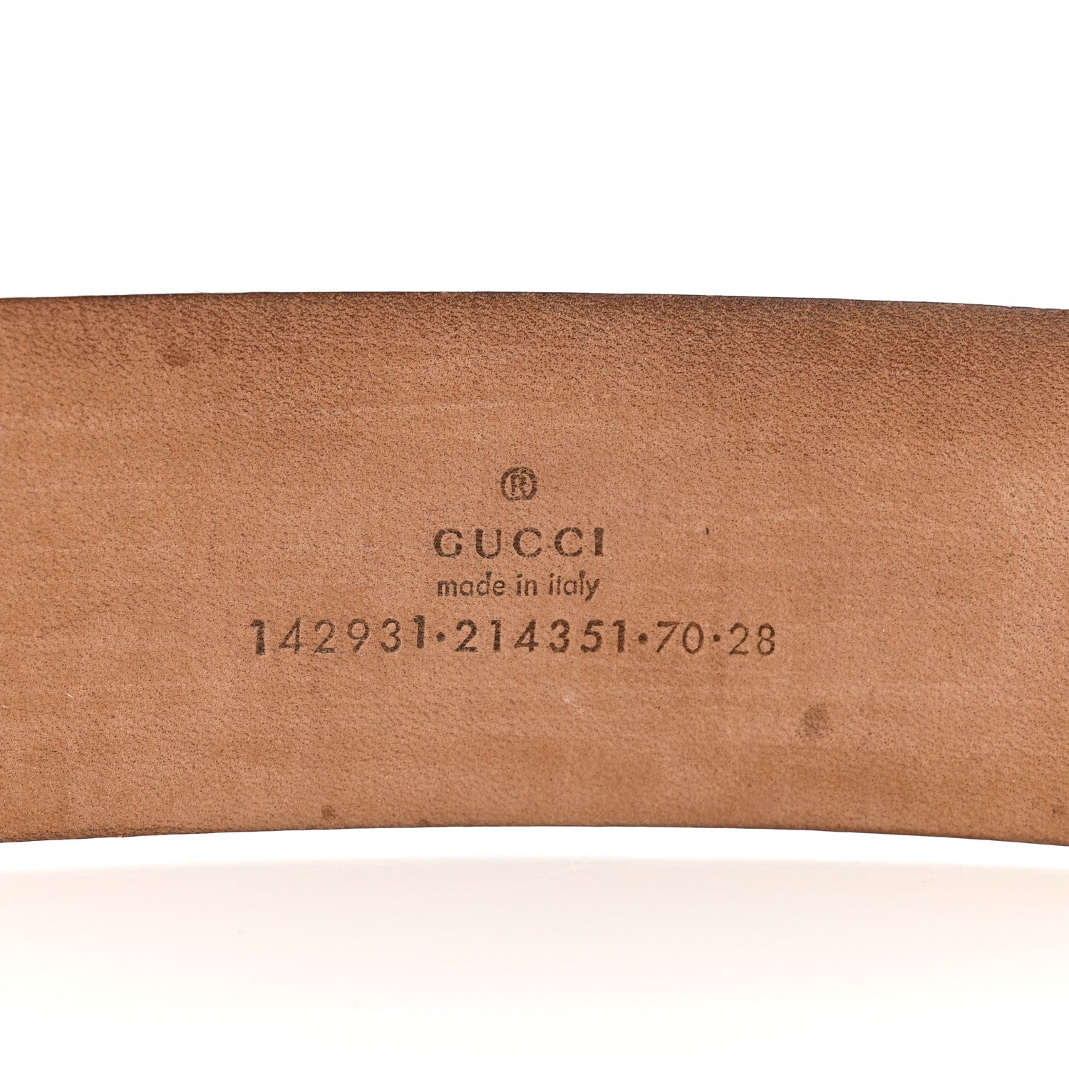 Gucci GG Supreme Monogram Calfskin Double G 40mm Belt 70 28 Off White 3 of 6