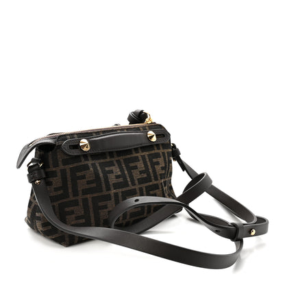 Fendi Vitello Grace Jacquard FF Mini By The Way Boston Bag Tobacco Moro Ebano 3 of 10