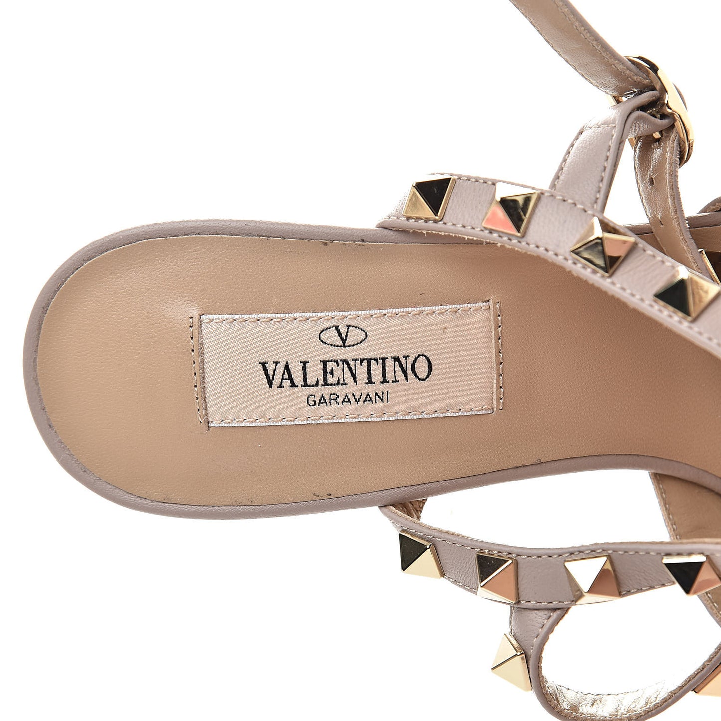 Nappa Rockstud Ankle Strap 65mm Pumps 36.5 Paradise Rose Poudre