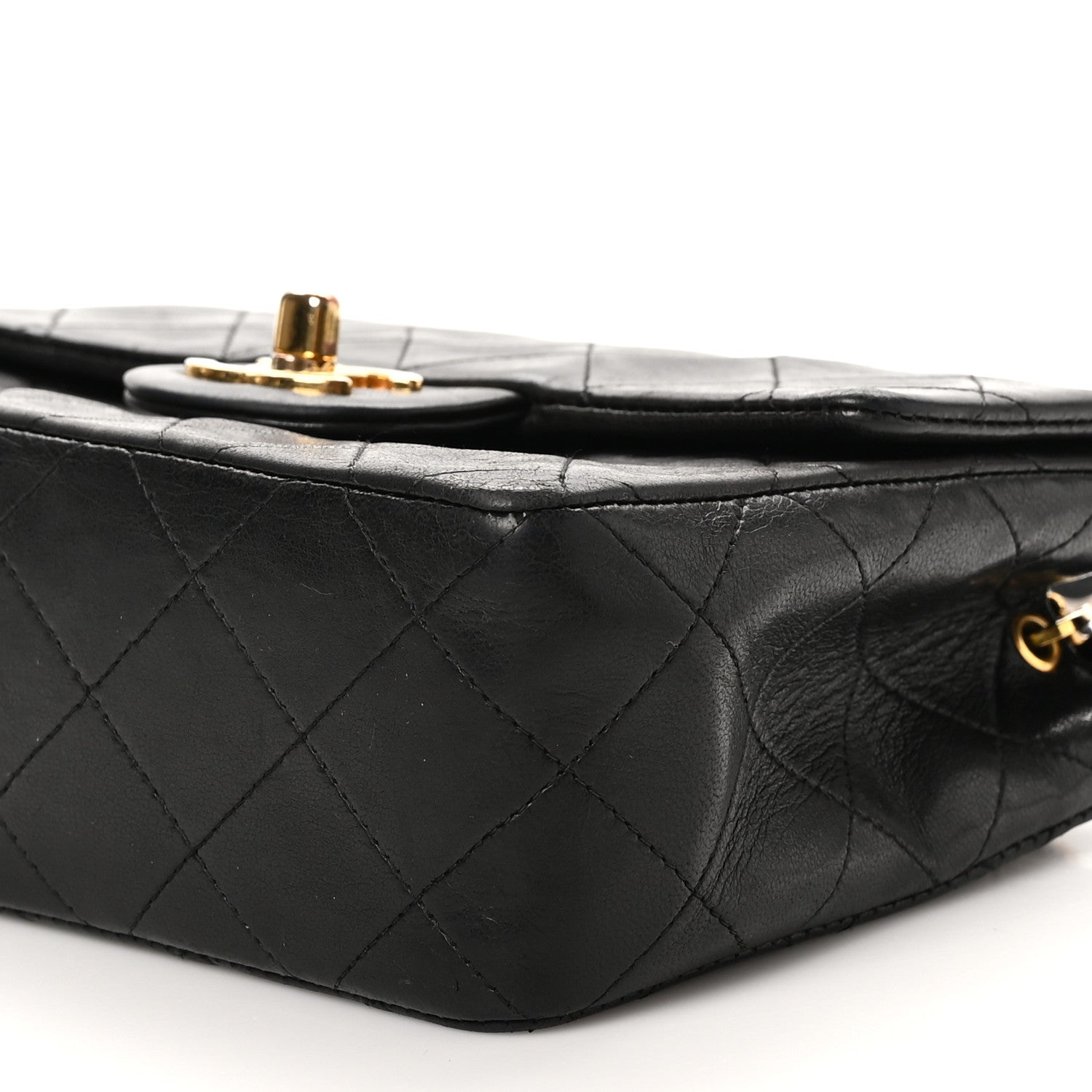 Chanel Lambskin Quilted Mini Square Flap Bag Black 10 of 10