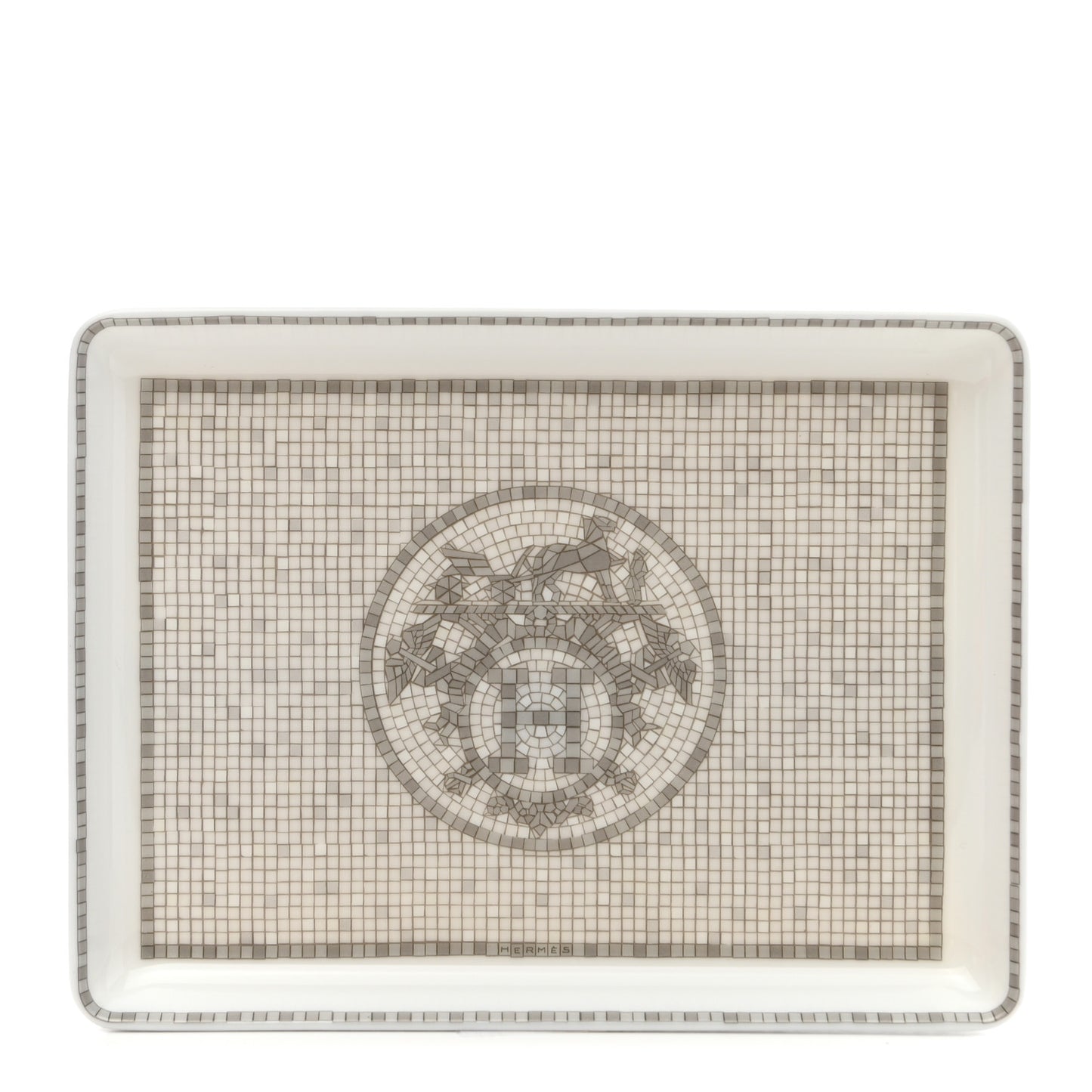 Porcelain Mosaique Au 24 Sushi Plate Platine