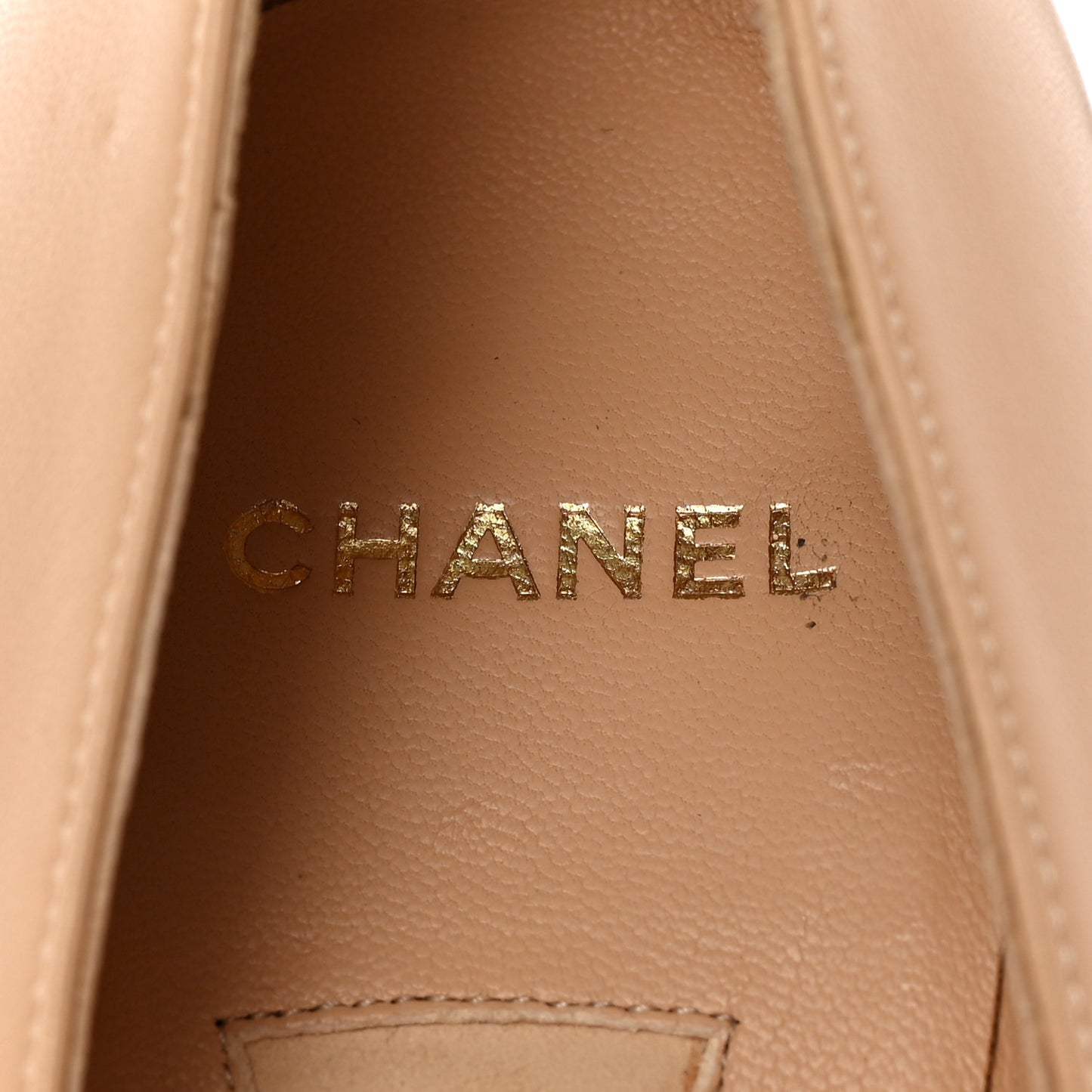 Lambskin Cap Toe Pearl Pumps 38.5 Beige Black