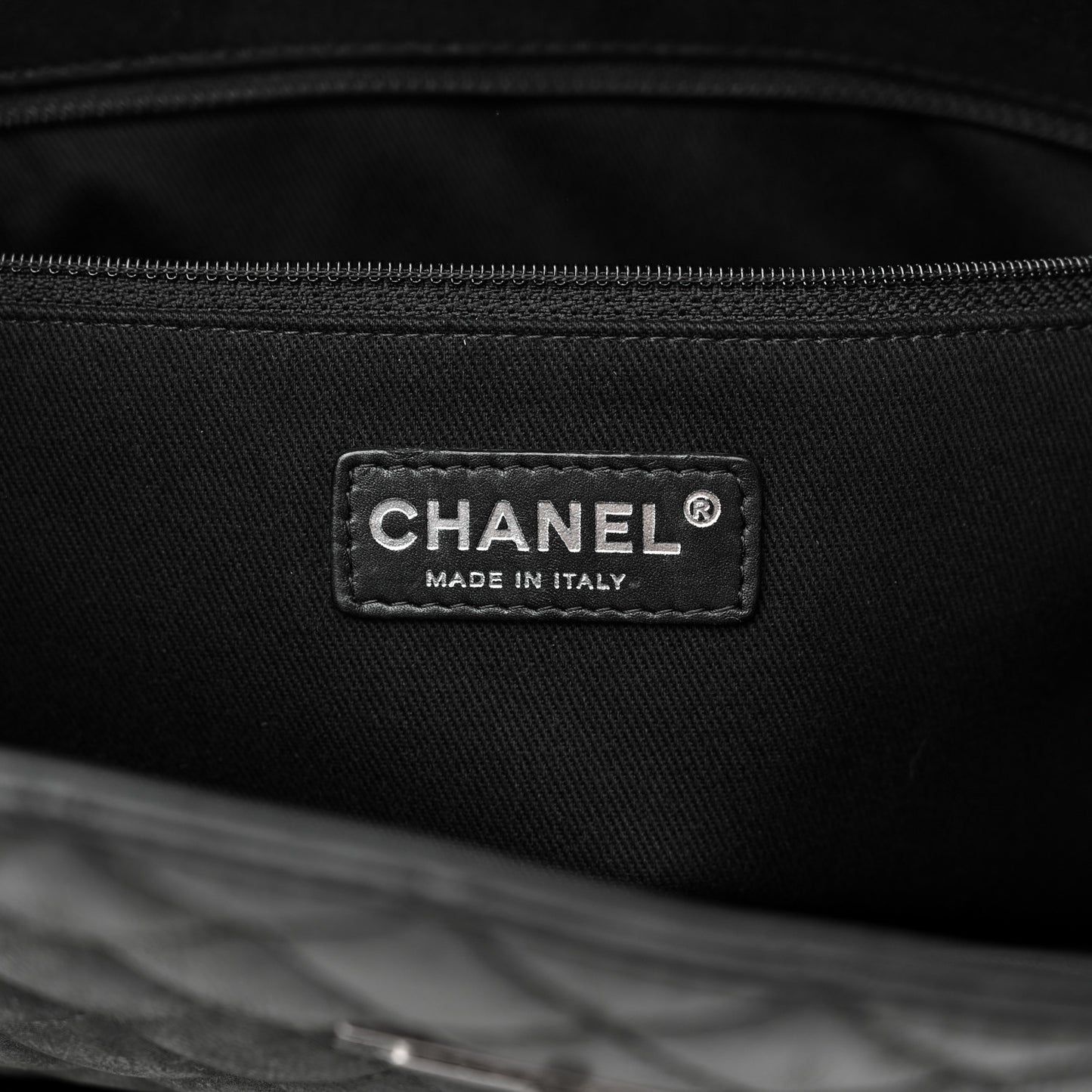 Iridescent Calfskin Quilted Reissue 2.55 Tote Black
