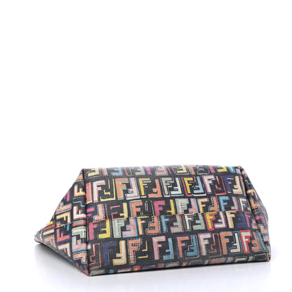 Fendi Zucca Spalmati FF Multicolor Medium Roll Tote Black Multicolor 3 of 5