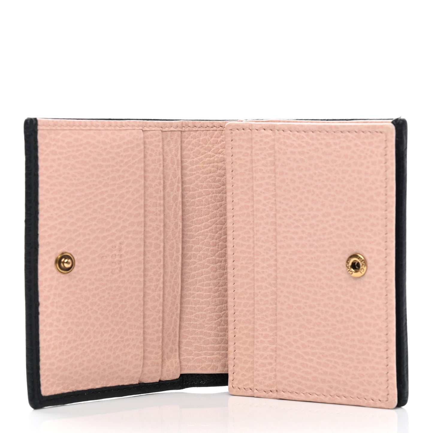 Calfskin GG Marmont Bow Card Case Black