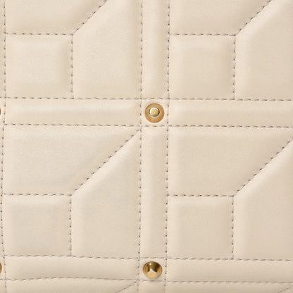 Gucci Calfskin Matelasse Studded Medium GG Marmont Shoulder Bag White 13 of 13